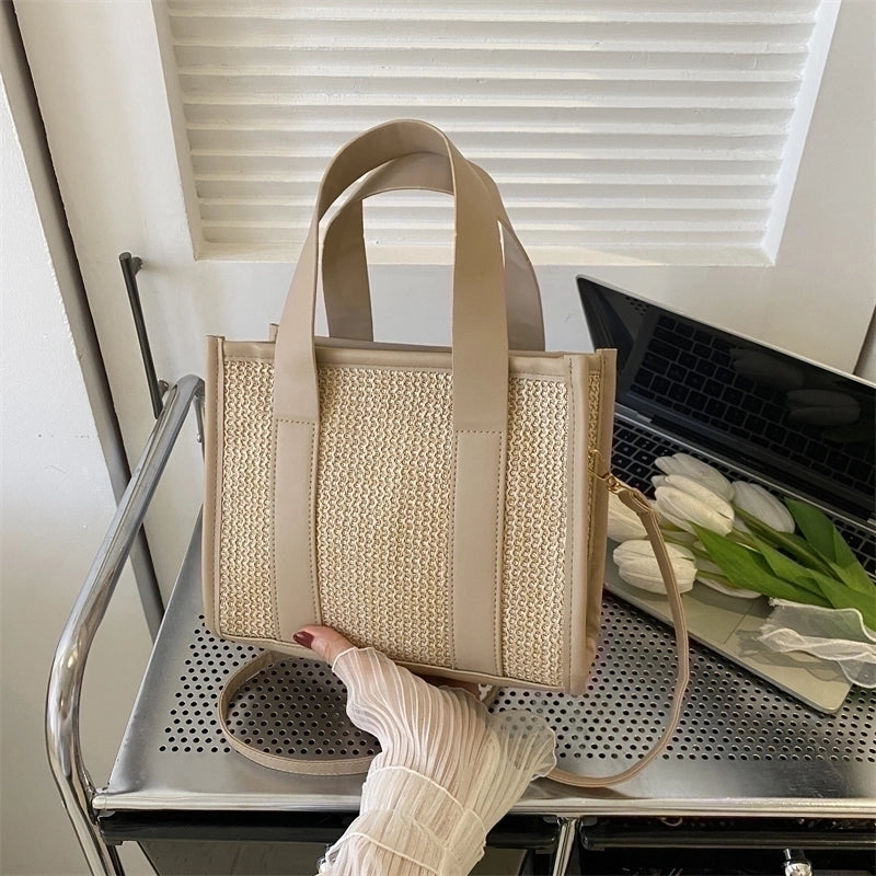 Women's All Seasons Straw Vacation Handbag