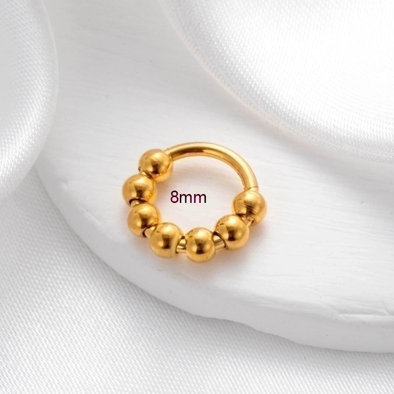 1 Piece Nose Rings & Studs Minimalist Classic Style Circle 316L Stainless Steel  Plating