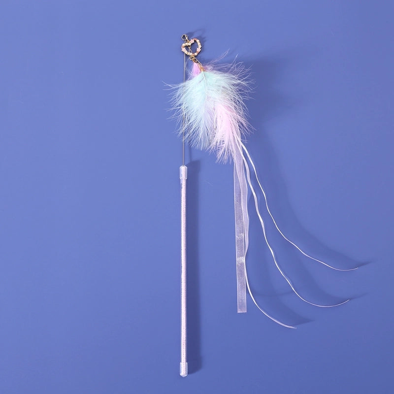 Cute Cat Toy Feather Bell Long Tassel Interactive Training Toy