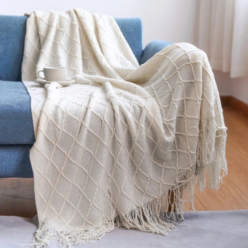 Elegant Solid Color Polyacrylonitrile Fiber (Acrylic) Blanket