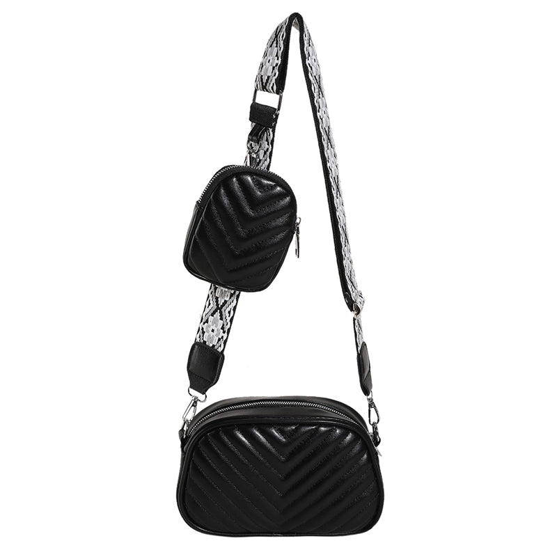 Women's Small Pu Leather Solid Color Basic Zipper Shoulder Bag Bag Sets
