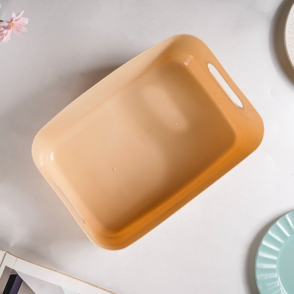 Multipurpose Storage Basket Beige Set Of 2 11 Inch
