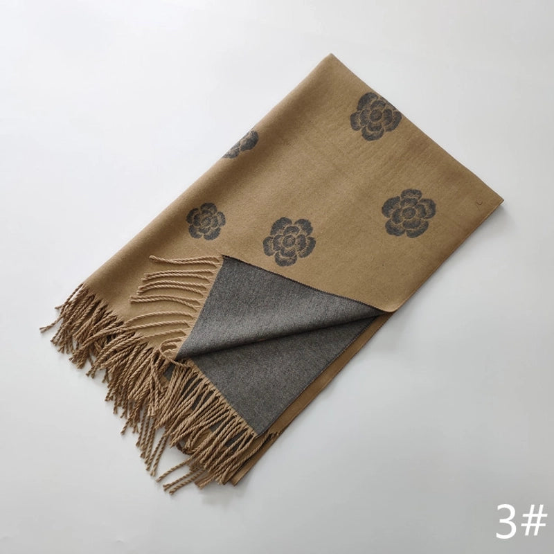 Women's Cute Sweet Printing Imitation Cashmere Polyester Scarf