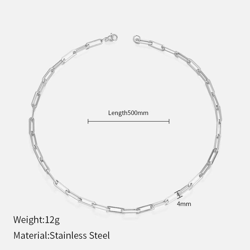 Minimalist None 304 Stainless Steel Stainless Steel Necklaces
