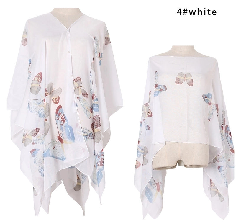 Women's Streetwear Flower Butterfly Polyester Shawl