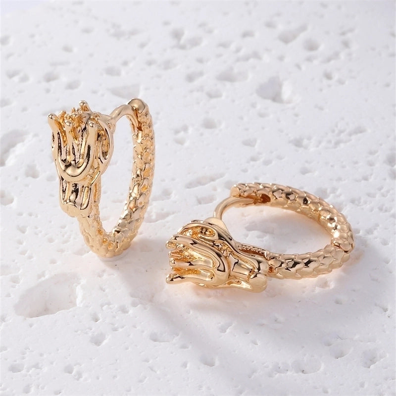 1 Pair IG Style Retro Minimalist Geometric Round Plating Inlay Copper Zircon K Gold Plated Ear Studs