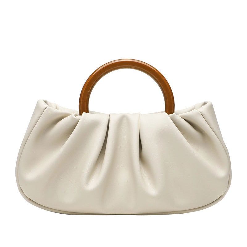 Gold Silver Green Pu Leather Solid Color Cloud Shape Evening Bags
