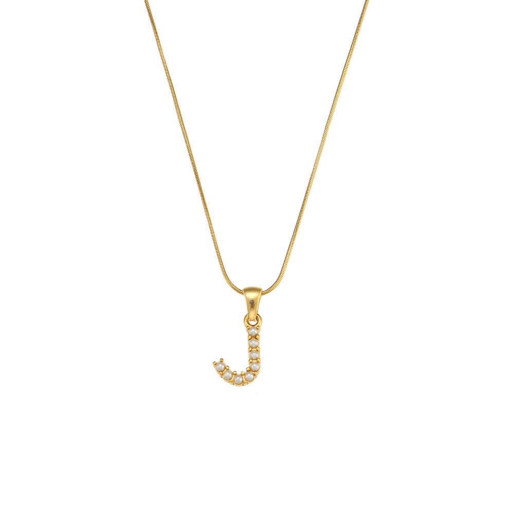 Fashion Letter Number Text Stainless Steel 18K Gold Plated Necklaces