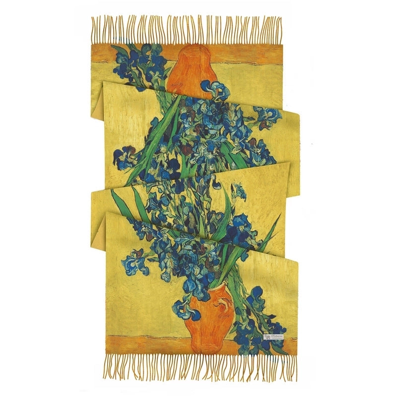 Women's Retro Oil Painting Polyester Silk Scarves