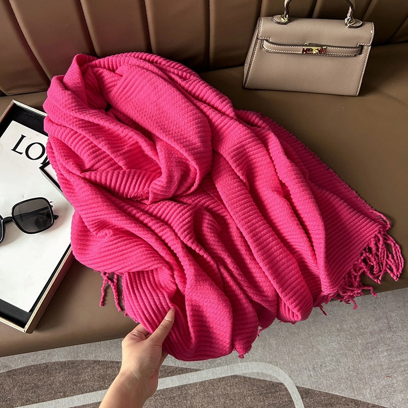 Women's Basic Solid Color Polyester Scarf