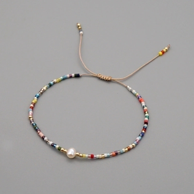 1 Piece Minimalist Circle Beaded Irregular Pearl Women's Bracelets