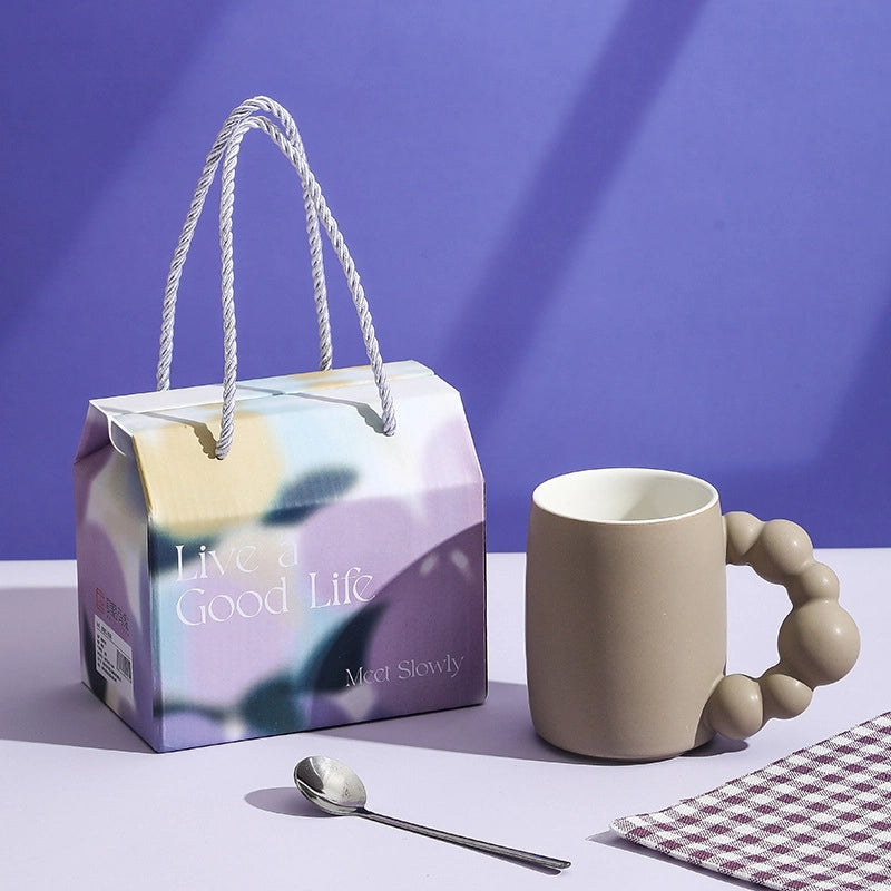 Casual Vacation Solid Color Ceramics Mug 1 Piece