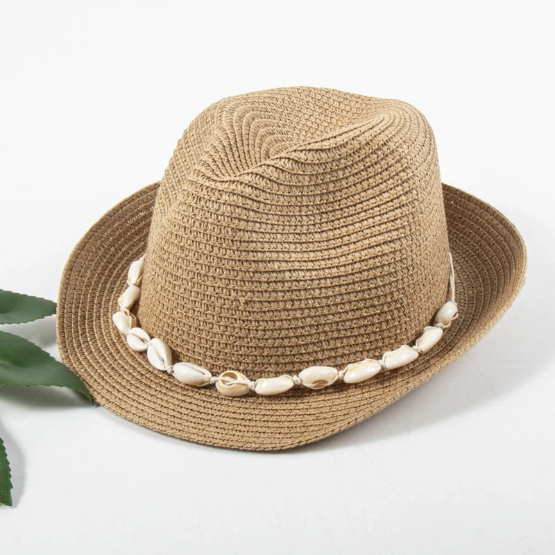 Women's Vacation Classic Style Geometric Curved Eaves Sun Hat Straw Hat