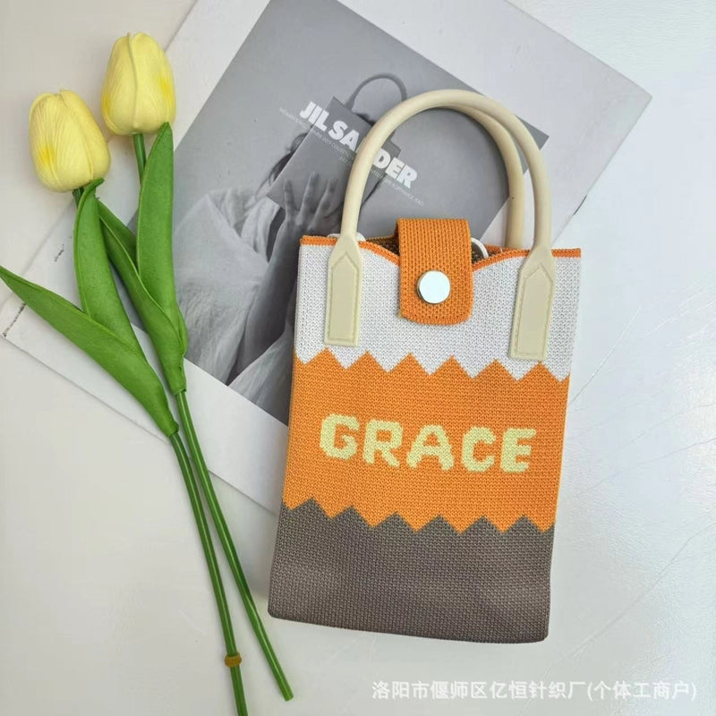 Women's Polyester Color Block Streetwear Square Magnetic Buckle Phone Wallets