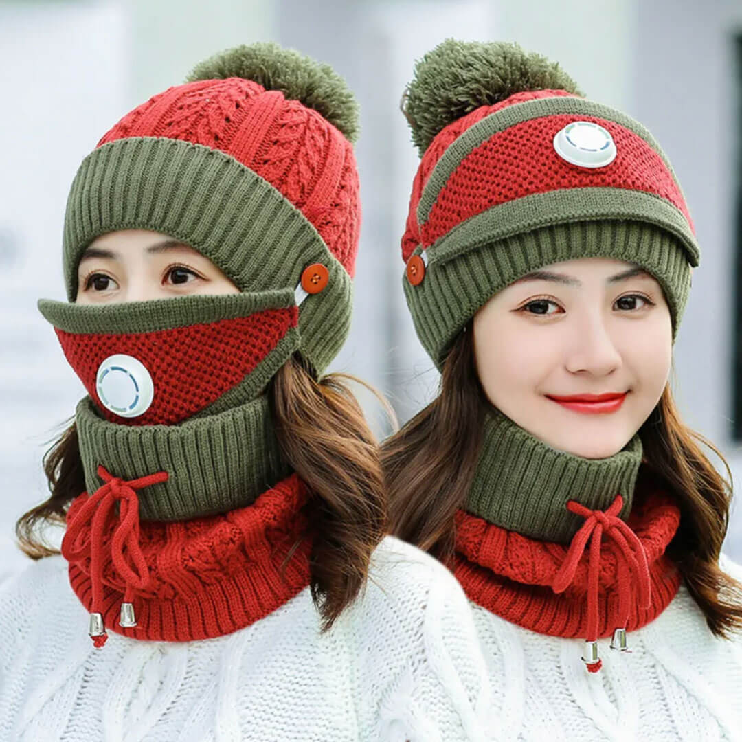 3-in-1 Women's Winter Beanie Set