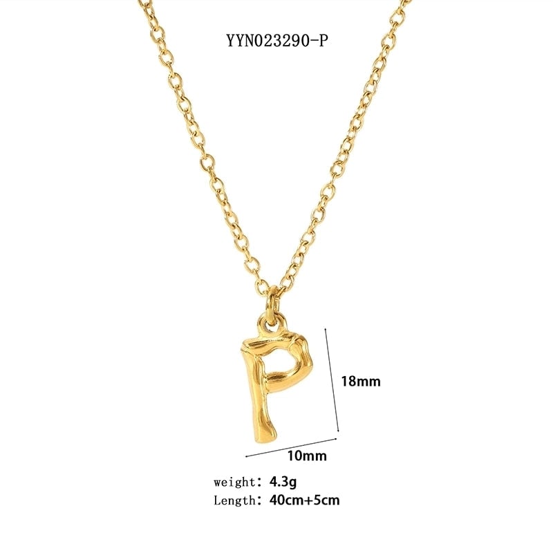 304 Stainless Steel 18K Gold Plated Minimalist Plating Letter Sweater Chain