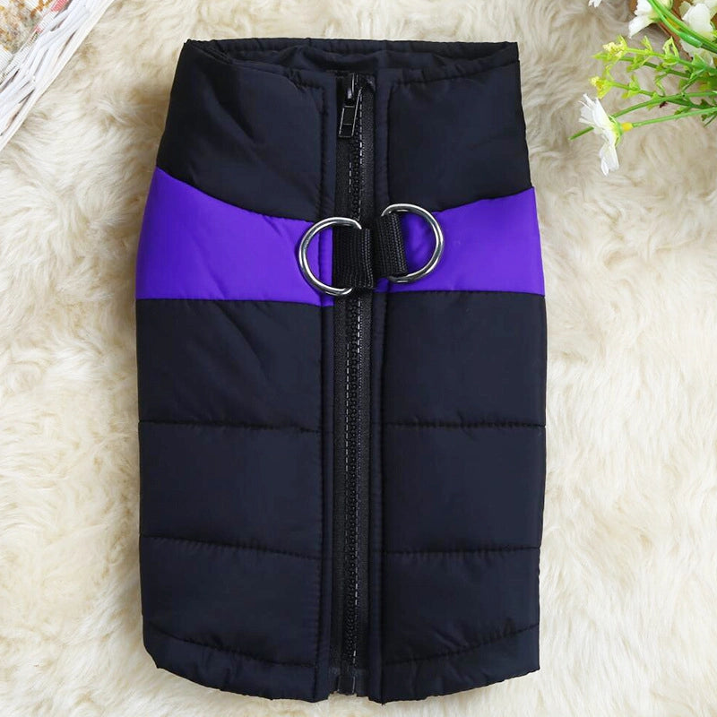 Autumn And Winter Pet Ski Clothing Dog Outdoor Cotton Clothes Vest Breathable Pet Products Dog Cotton Clothes
