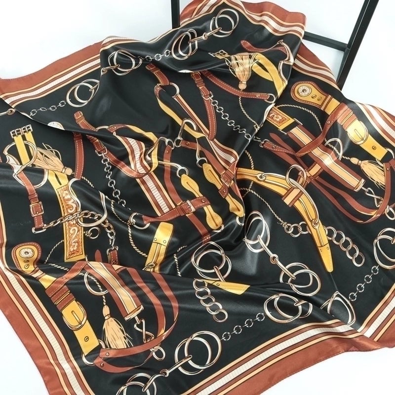 Women's Retro Printing Satin Printing Scarves & Gloves