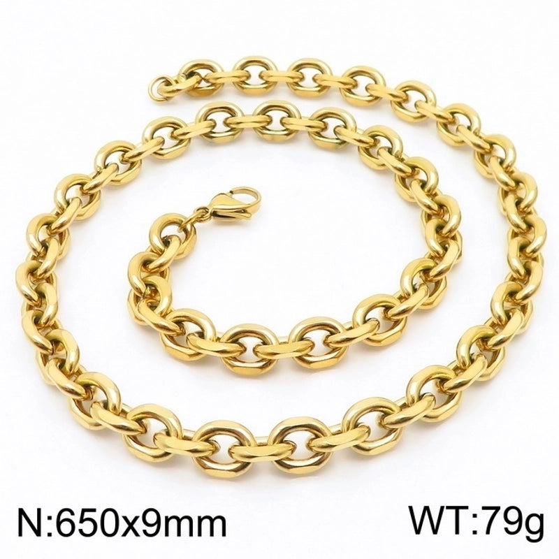 Titanium Steel 18K Gold Plated Fashion Plating Geometric Necklace