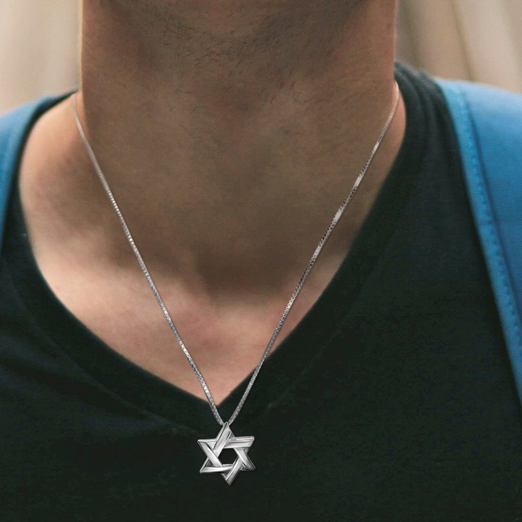 Lineal Star of David Necklace