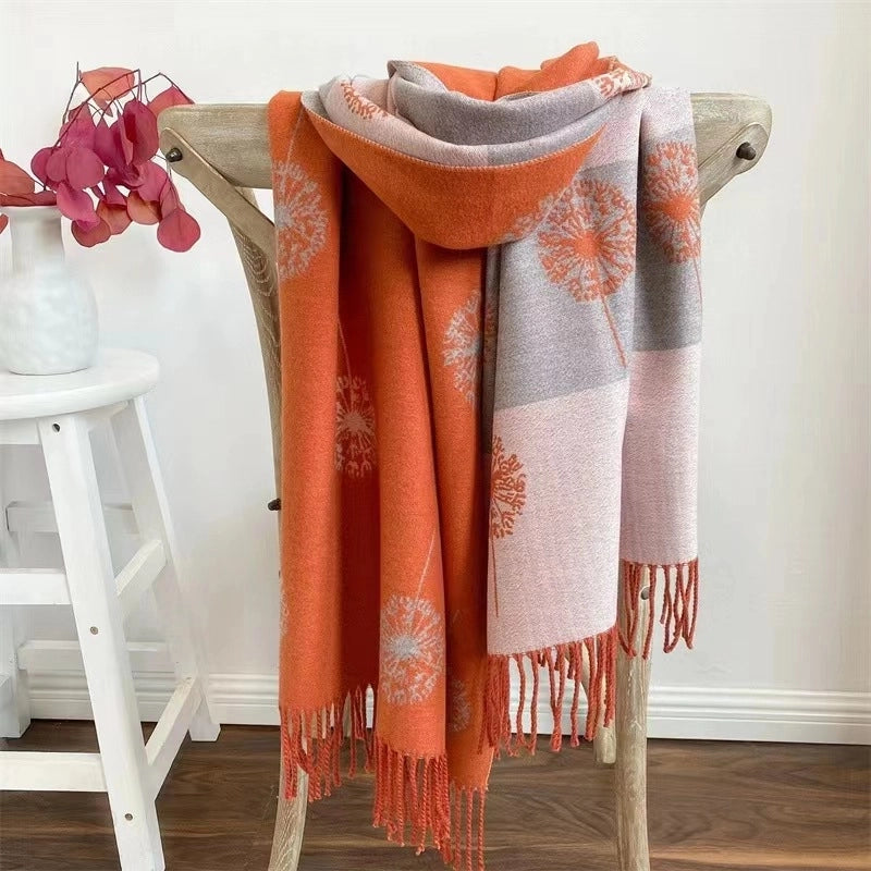 Women's Cute Sweet Printing Imitation Cashmere Polyester Scarf