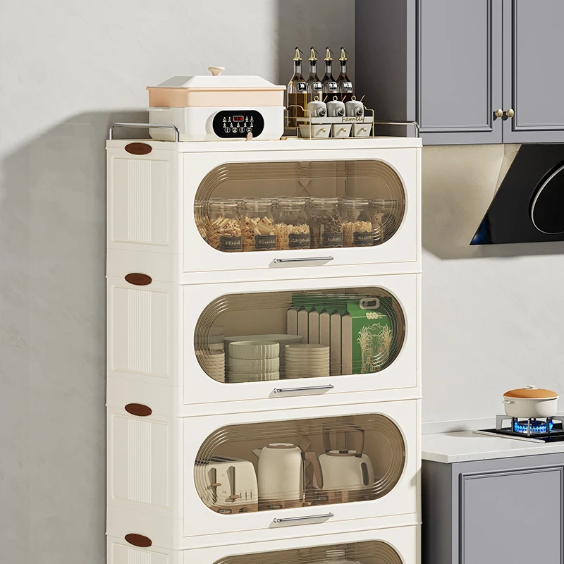 Multilayer Plastic Kitchen Storage Rack Space Saving Crack Shelf Plate Cabinet Organizer for Kitchen Storage