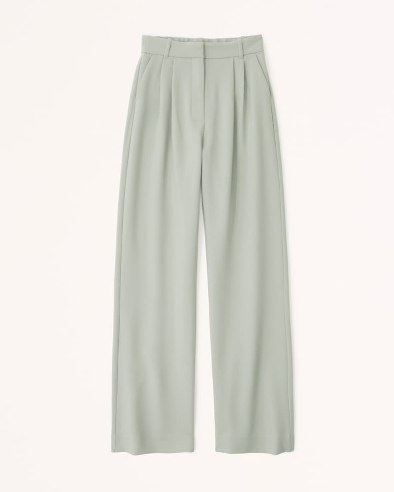 Icy Tailored Crepe Wide-Leg Pants