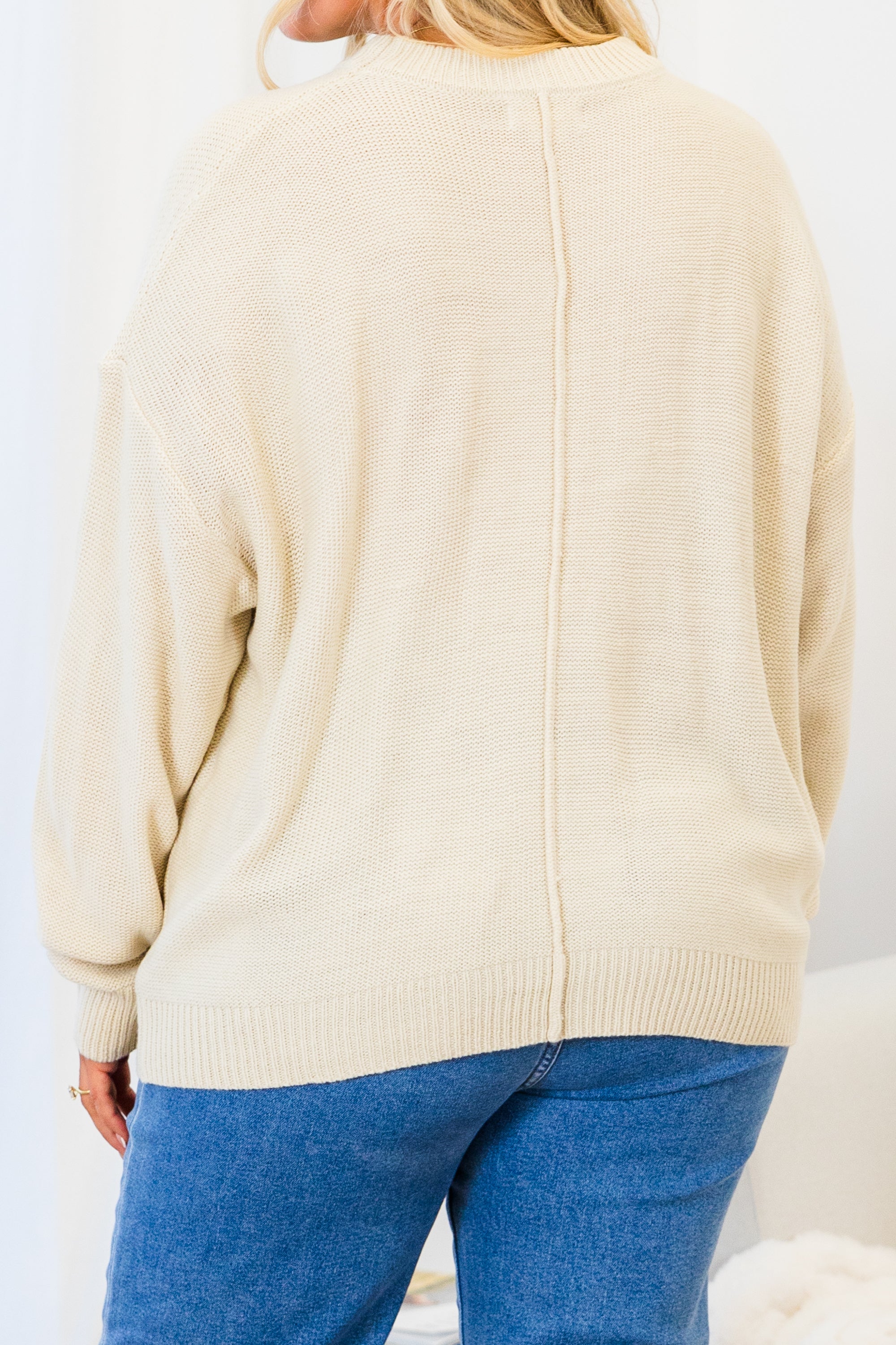 Work This Out Sweater. Cream