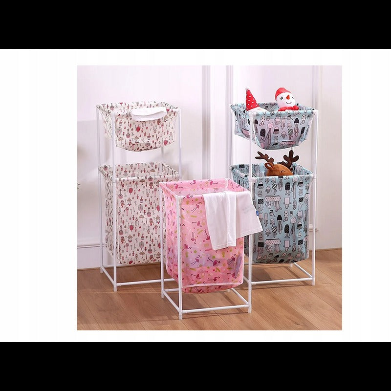 Double Layer Cloth Basket . Laundry Basket Double Layer