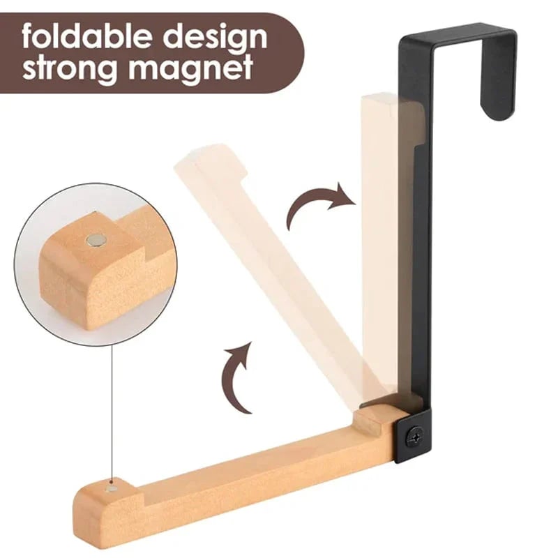 🔥🔥Foldable Wood Over The Door Hooks-🌟Buy 2 Get 1 Free🌟(Single For Just £6.66)