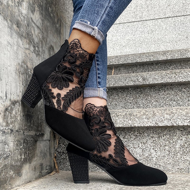 🍃Women's Summer Elegant Lace High Heels