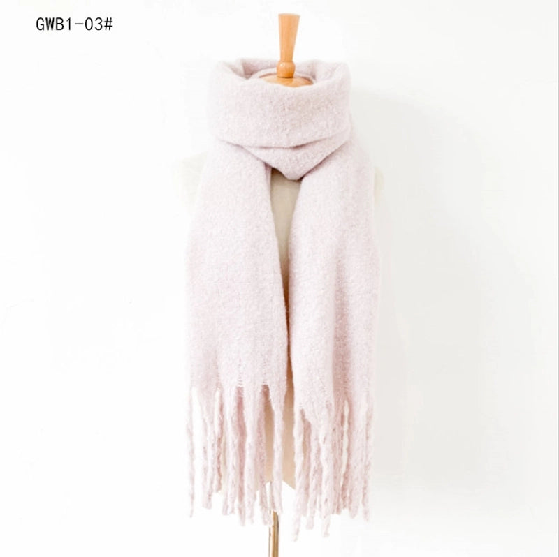 Women's Vintage Style Solid Color Polyester Scarf