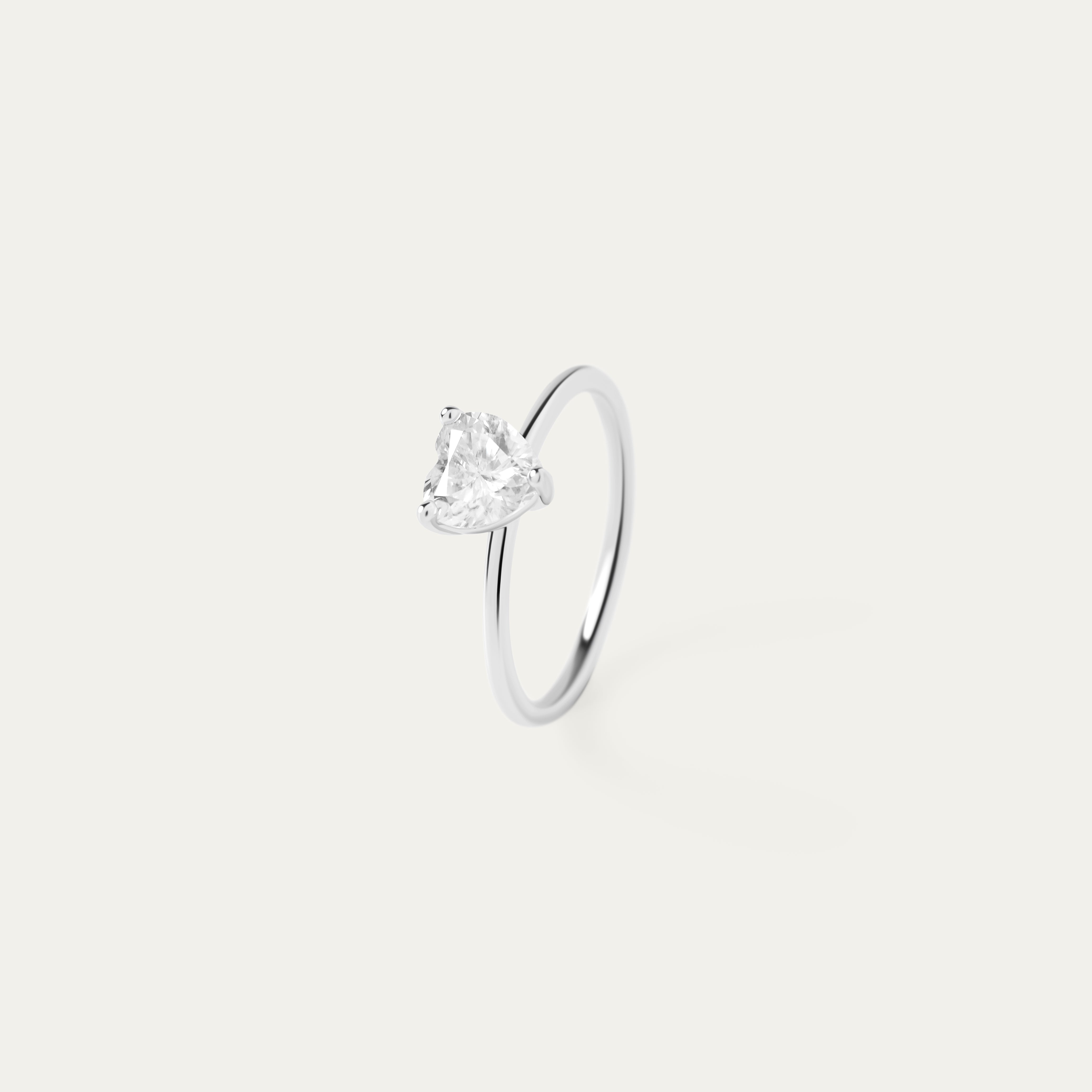 Marka 1.0ct Moissanite Ring (925 Sterling Silver. Size 4)