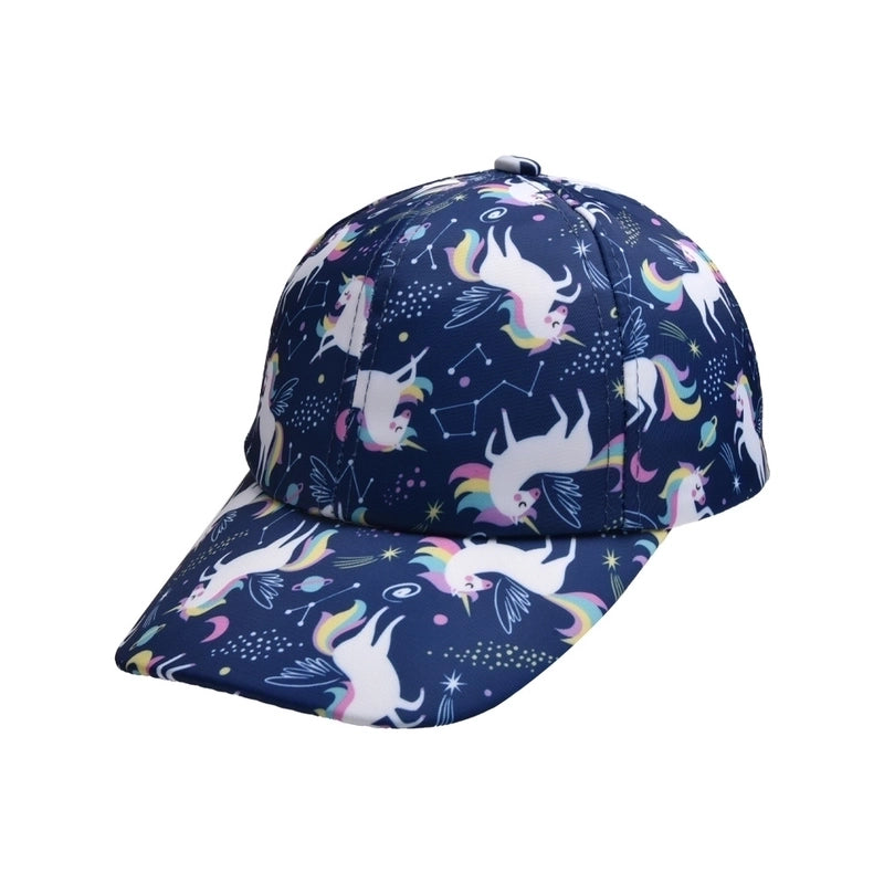 Children Unisex Basic Minimalist Gradient Color  Printing Ivy Cap