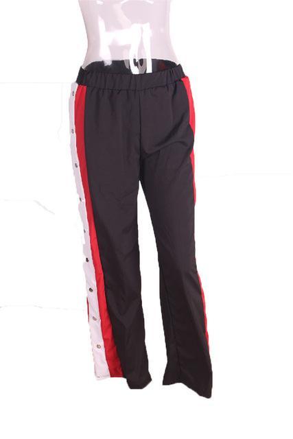 Side Stripe Buttoned Trousers