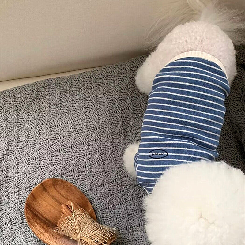 Casual Striped Dog Cat Sweatshirt