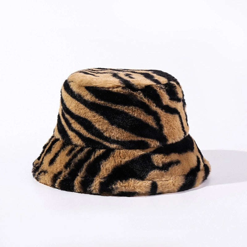 Women's Retro Color Block Big Eaves Bucket Hat