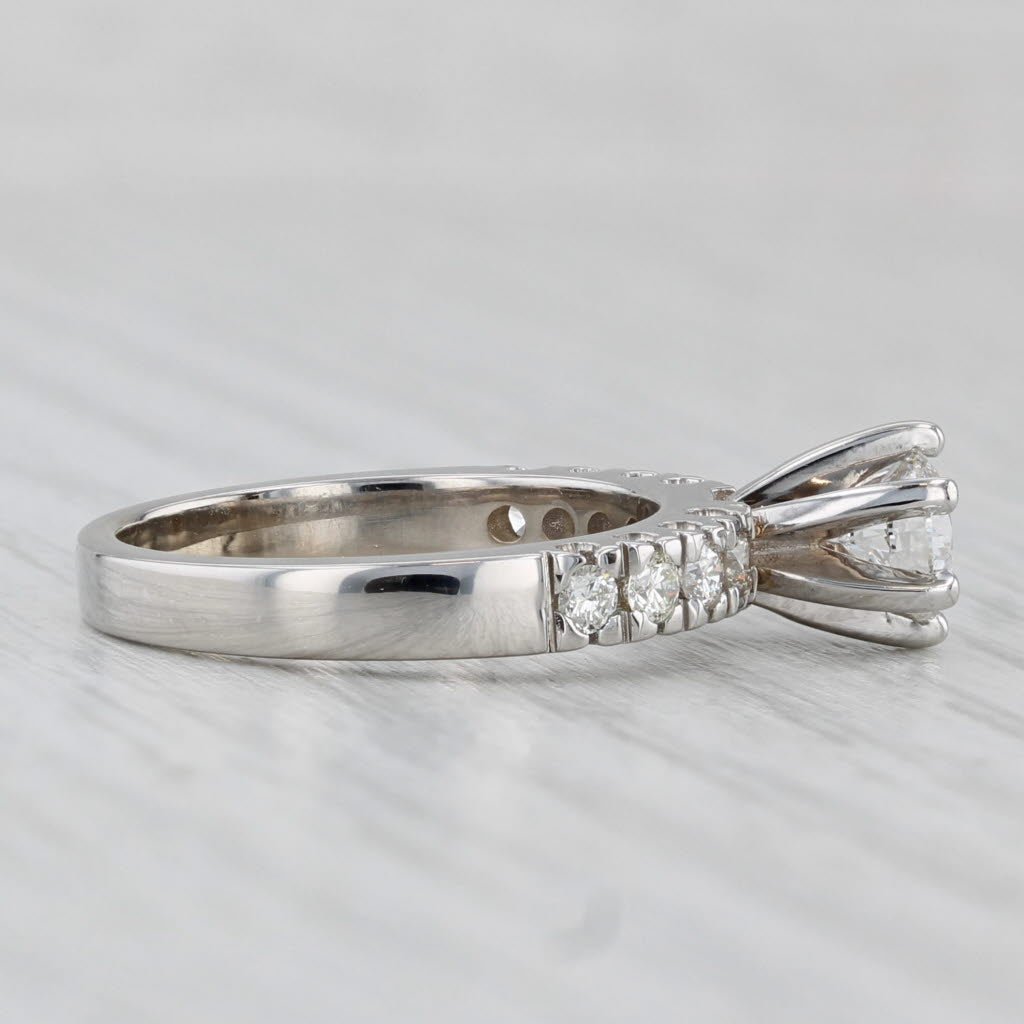 0.75ctw Round Diamond Engagement Ring 14k White Gold Size 5 VS2