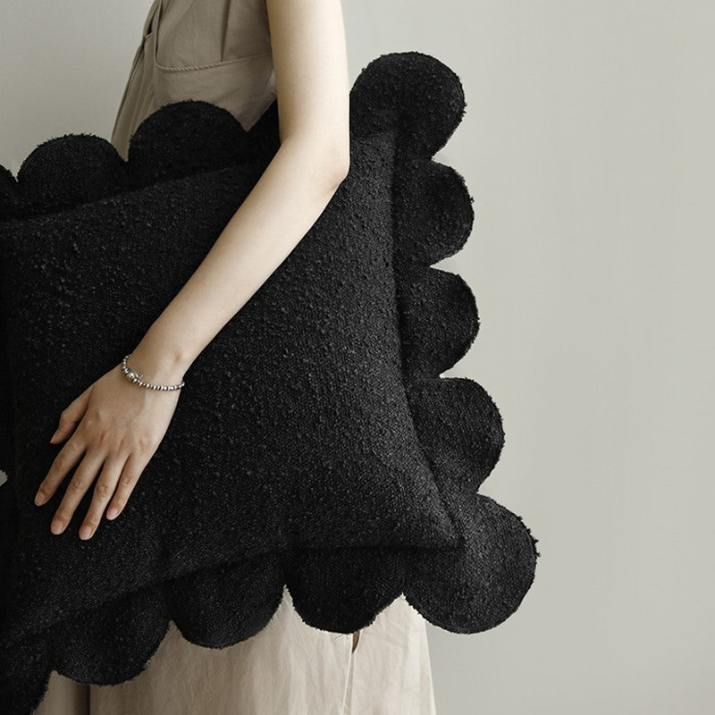 Chic Scallop-Edged Pillow