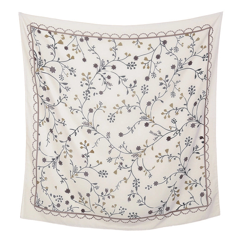 Women's Sweet Flower Polyester Kerchief