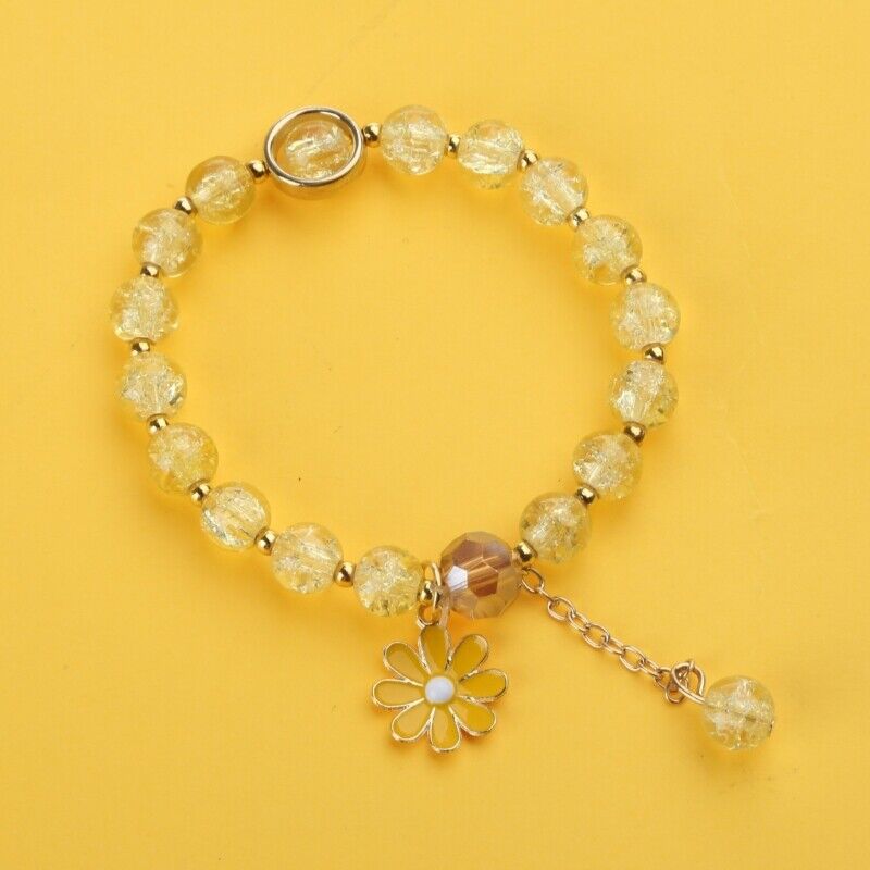 Fashion Flower Charm Beaded Bracelet