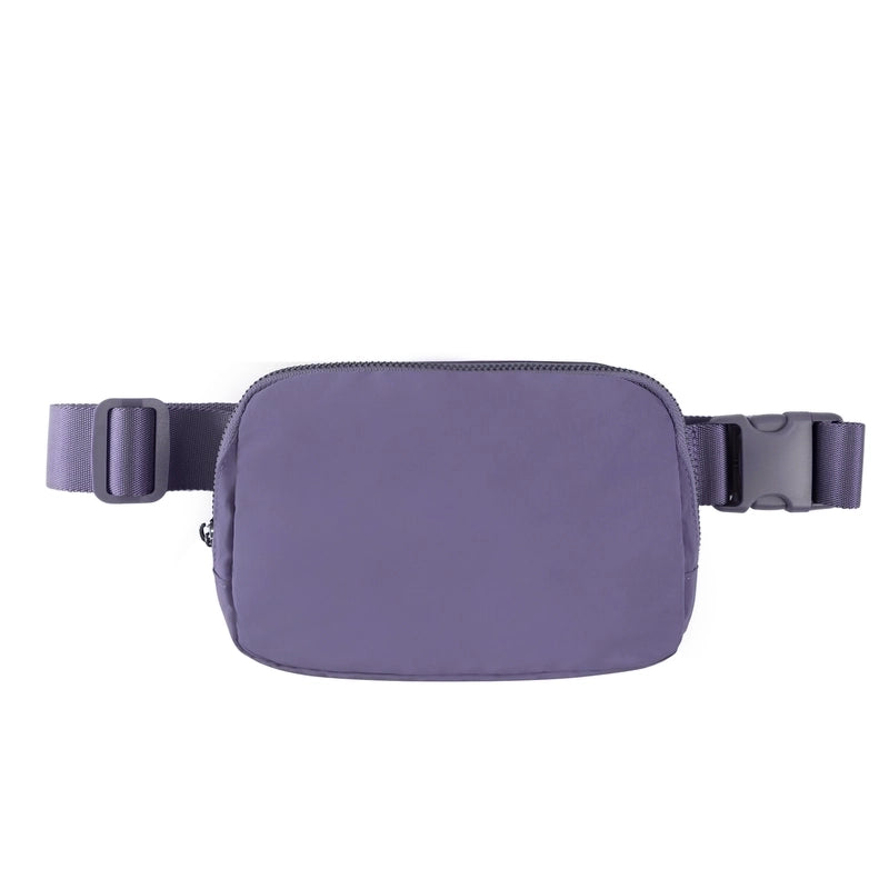 Women's Sports Solid Color Nylon Waist Bags