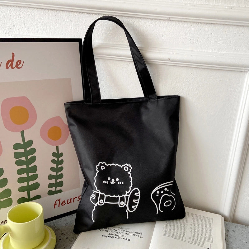Women's Medium Nylon Animal Streetwear Square Zipper Shoulder Bag
