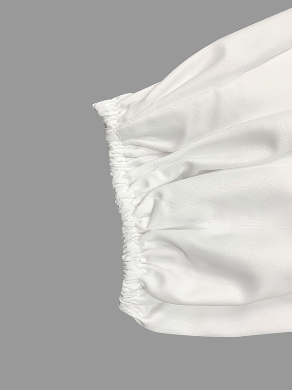 Long Sleeves Loose Elasticity Flower Print Pleated Round-neck Blouses&shirts Tops