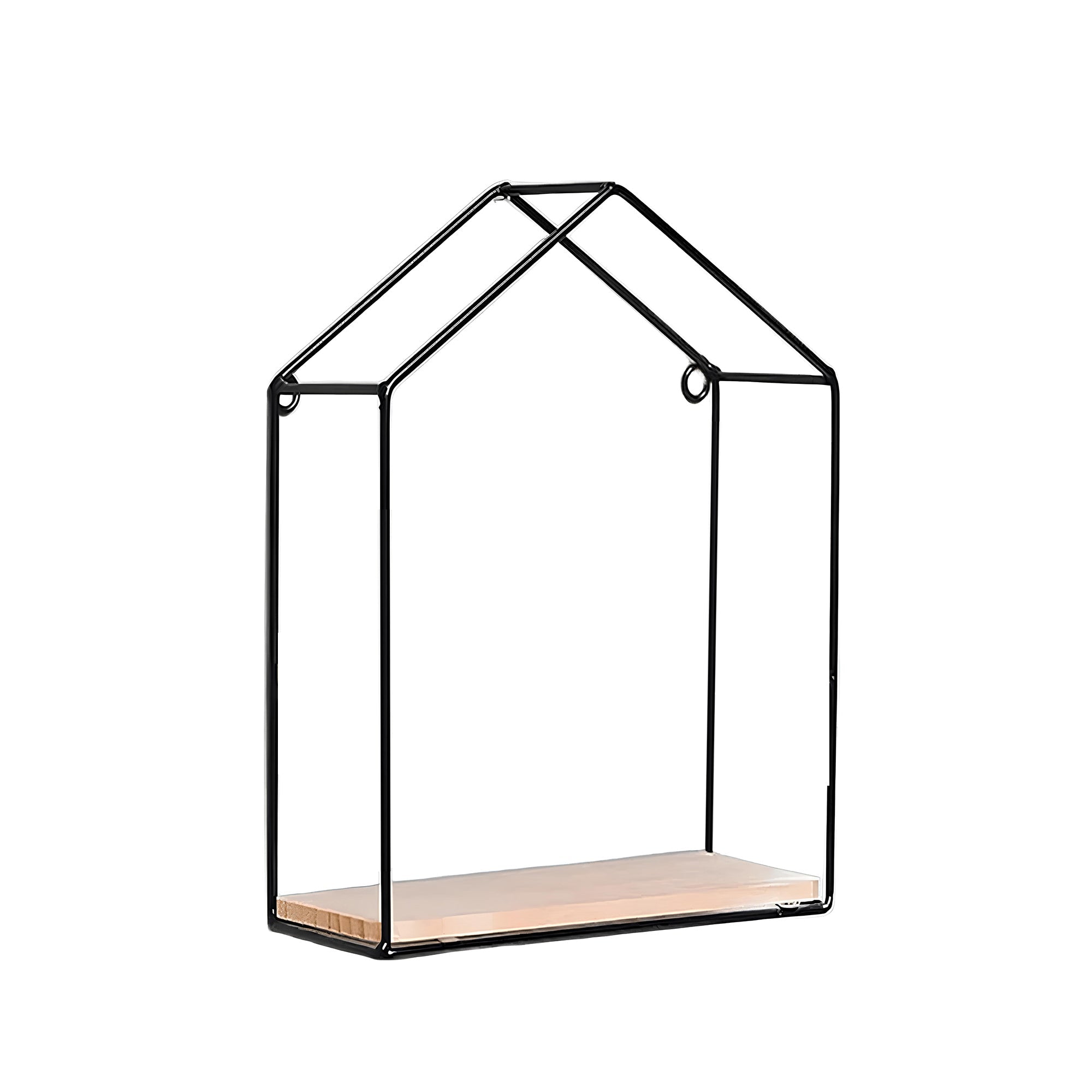 HUT-STYLE WALL SHELF - SINGLE WOODEN LAYER STYLE
