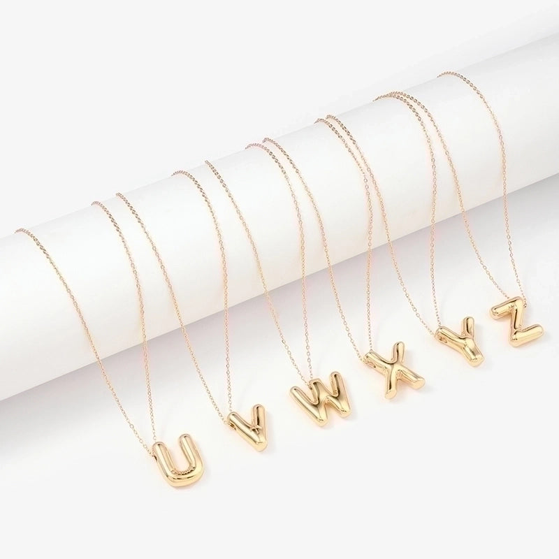 IG Style Minimalist Letter Stainless Steel Copper Polishing Plating Pendant Necklace