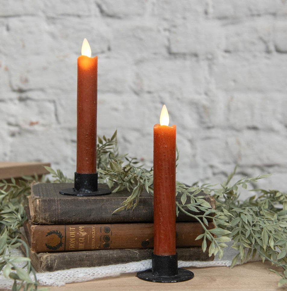 Farmhouse Taper Candles. Ginger Brown