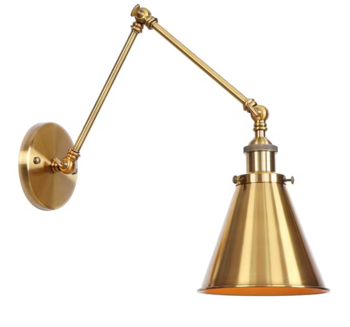 Elegant Brass Wall Sconce with Adjustable Arm