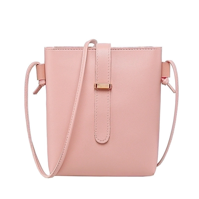 Women's Pu Leather Leather Solid Color Streetwear Square Zipper Crossbody Bag