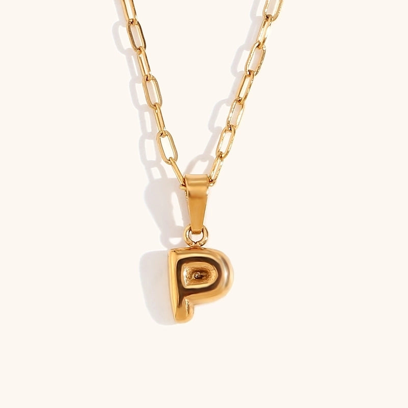 Minimalist Commute Letter Stainless Steel Titanium Steel Plating Gold Plated Pendant Necklace